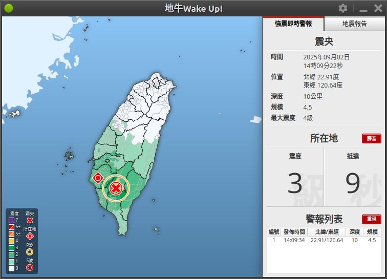地震速報圖