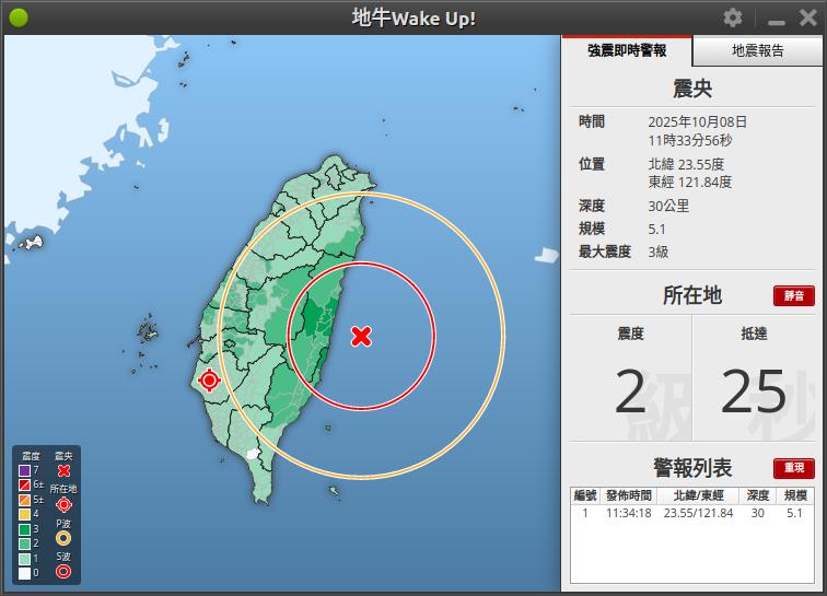 地震速報圖