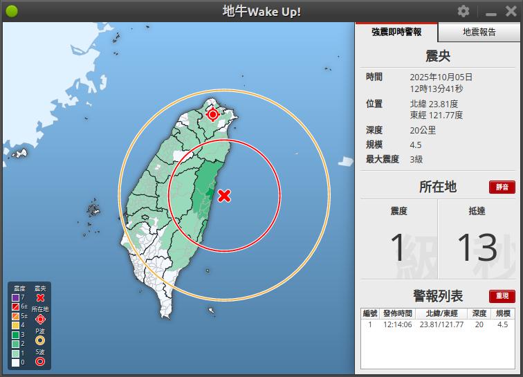 地震速報圖