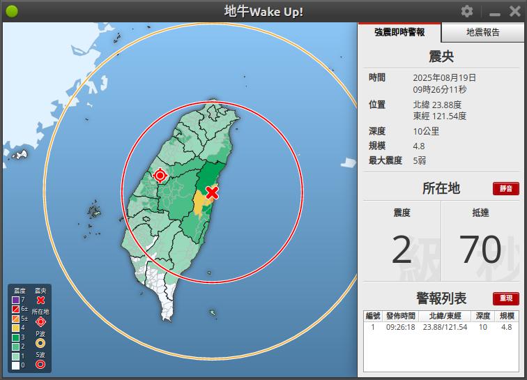 地震速報圖